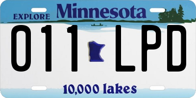 MN license plate 011LPD