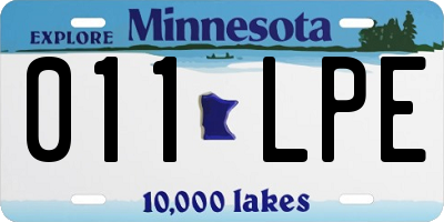 MN license plate 011LPE