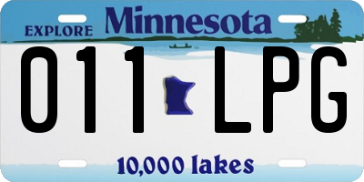 MN license plate 011LPG