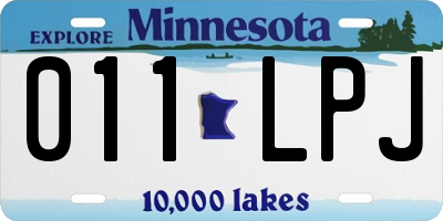 MN license plate 011LPJ