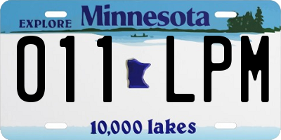 MN license plate 011LPM