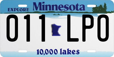MN license plate 011LPO