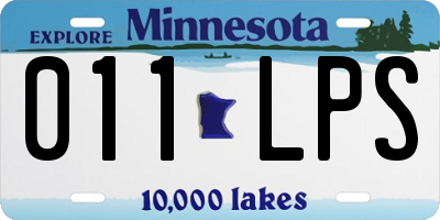 MN license plate 011LPS