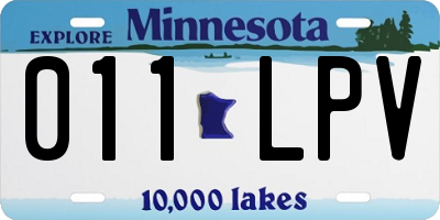 MN license plate 011LPV