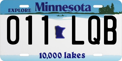 MN license plate 011LQB
