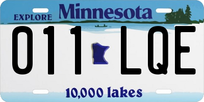 MN license plate 011LQE