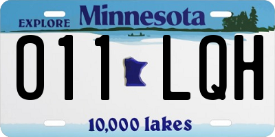 MN license plate 011LQH