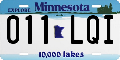 MN license plate 011LQI