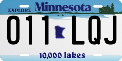 MN license plate 011LQJ