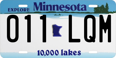MN license plate 011LQM