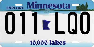 MN license plate 011LQO