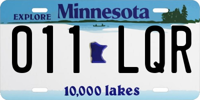 MN license plate 011LQR