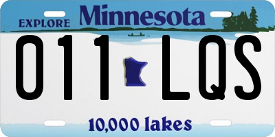 MN license plate 011LQS