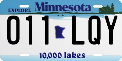 MN license plate 011LQY