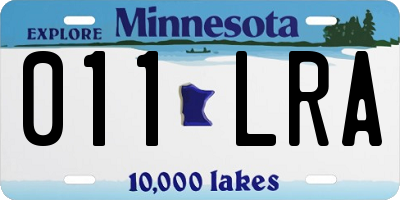 MN license plate 011LRA