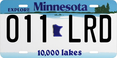 MN license plate 011LRD