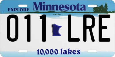 MN license plate 011LRE