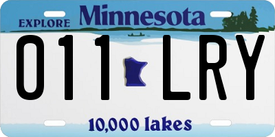 MN license plate 011LRY