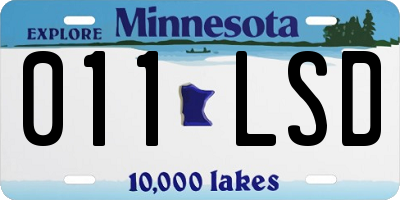 MN license plate 011LSD