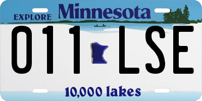 MN license plate 011LSE