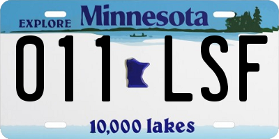 MN license plate 011LSF