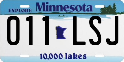 MN license plate 011LSJ