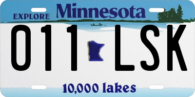 MN license plate 011LSK