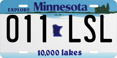MN license plate 011LSL