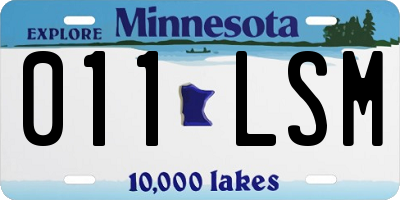 MN license plate 011LSM