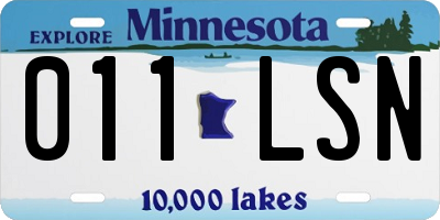 MN license plate 011LSN