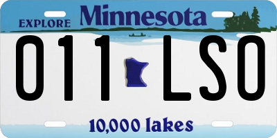 MN license plate 011LSO