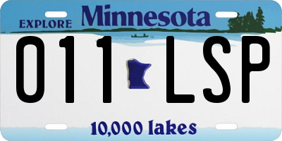 MN license plate 011LSP