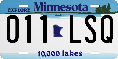 MN license plate 011LSQ