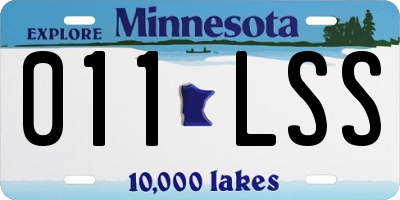 MN license plate 011LSS