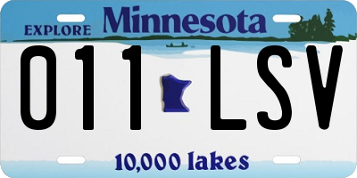 MN license plate 011LSV