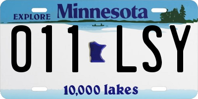 MN license plate 011LSY