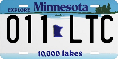 MN license plate 011LTC