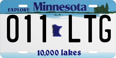MN license plate 011LTG