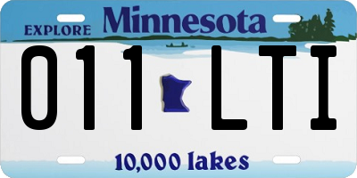 MN license plate 011LTI