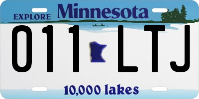 MN license plate 011LTJ