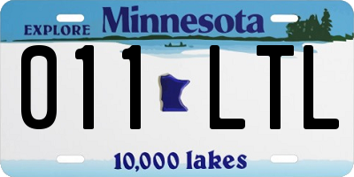 MN license plate 011LTL