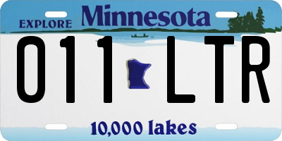 MN license plate 011LTR