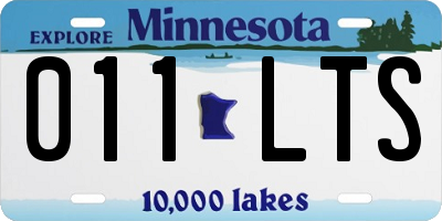 MN license plate 011LTS
