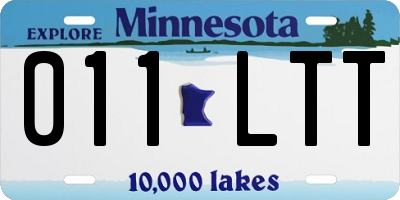 MN license plate 011LTT