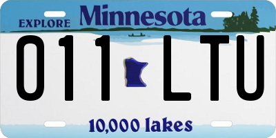 MN license plate 011LTU