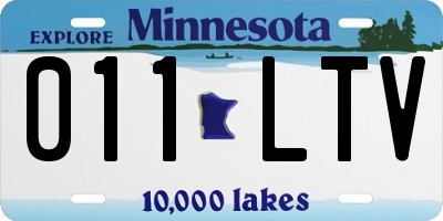 MN license plate 011LTV