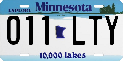 MN license plate 011LTY