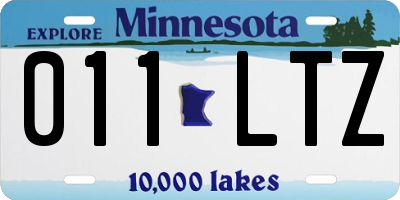 MN license plate 011LTZ