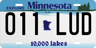 MN license plate 011LUD