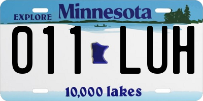MN license plate 011LUH